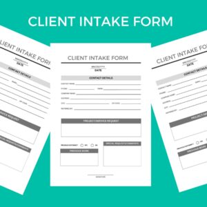 Printable Client Intake Form | Small Business CRM System