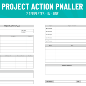 Printable Project Action Planner , Project Management Planner