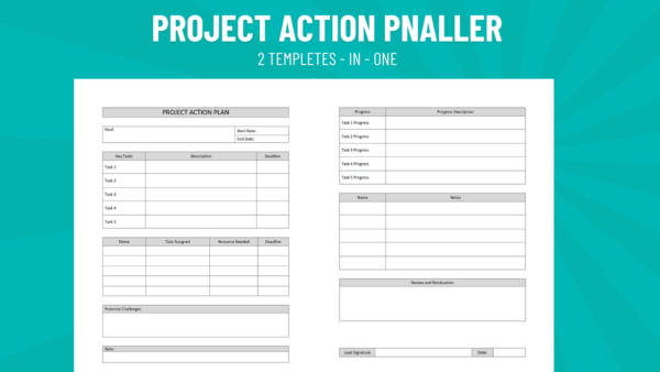 Printable Project Action Planner